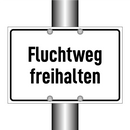 Fluchtweg freihalten