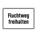 Fluchtweg freihalten
