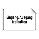 Eingang/Ausgang freihalten