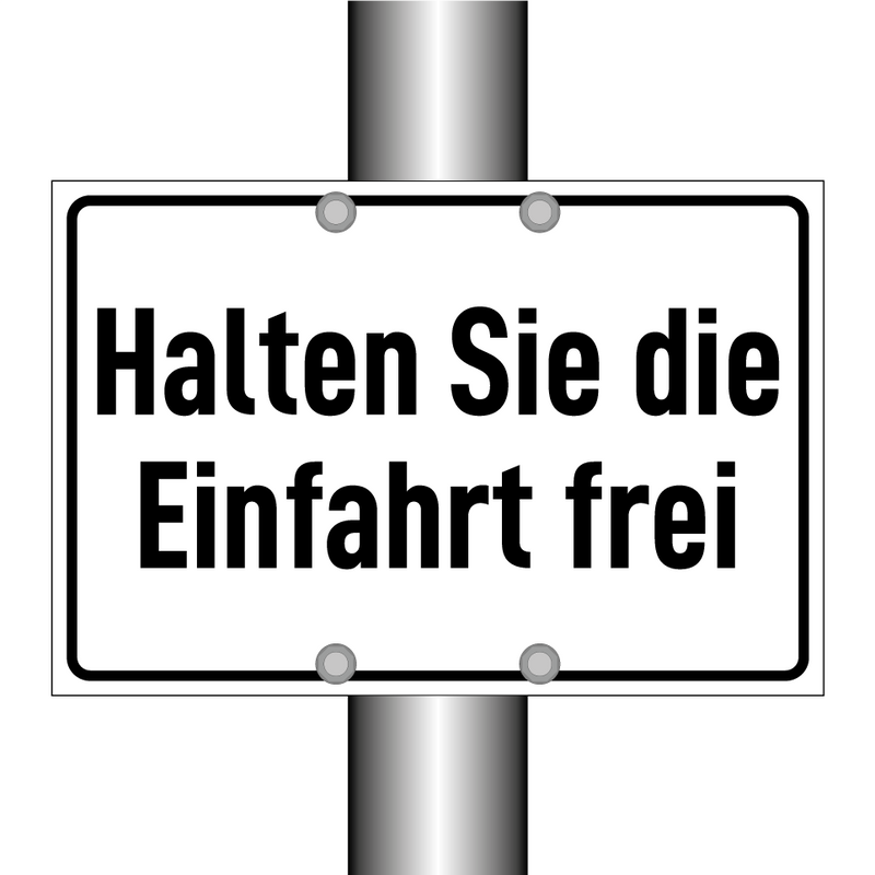 Halten Sie die Einfahrt frei