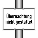 Übernachtung nicht gestattet