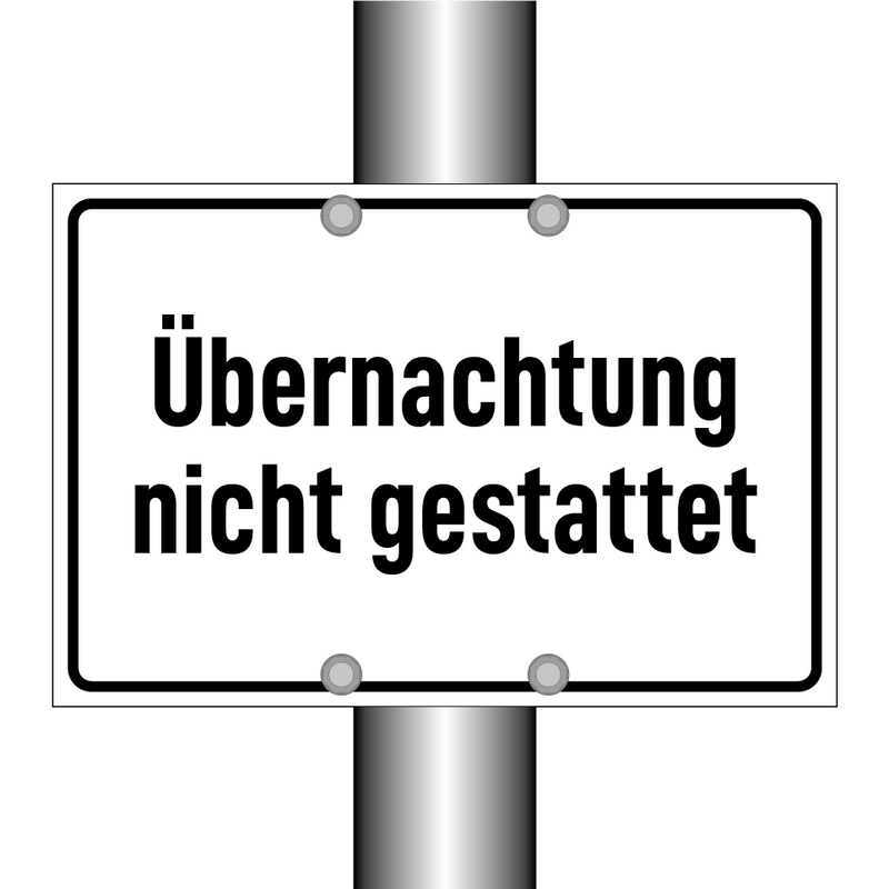 Übernachtung nicht gestattet