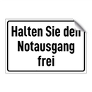 Halten Sie den Notausgang frei