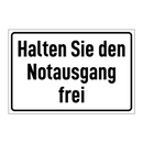 Halten Sie den Notausgang frei