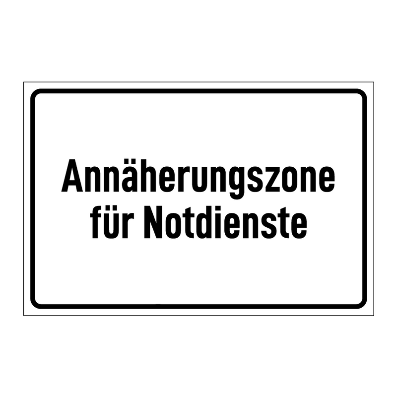 Annäherungszone für Notdienste