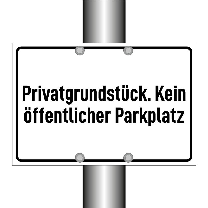 Privatgrundstück. Kein öffentlicher Parkplatz