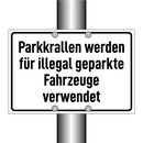 Parkkrallen werden für illegal geparkte Fahrzeuge verwendet