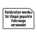 Parkkrallen werden für illegal geparkte Fahrzeuge verwendet