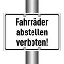 Fahrräder abstellen verboten!