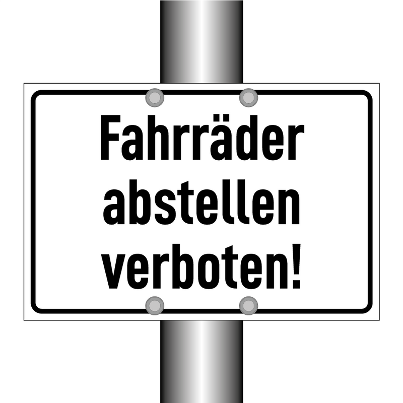 Fahrräder abstellen verboten!