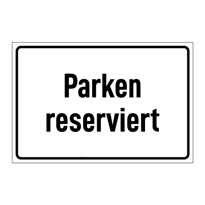 Parken reserviert