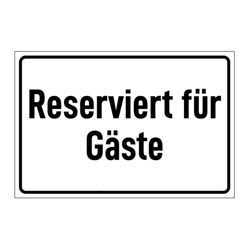 Reserviert für Gäste