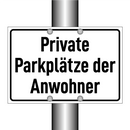 Private Parkplätze der Anwohner