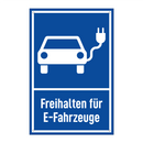Freihalten für E-Fahrzeuge