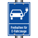 Freihalten für E-Fahrzeuge