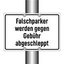 Falschparker werden gegen Gebühr abgeschleppt
