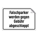 Falschparker werden gegen Gebühr abgeschleppt