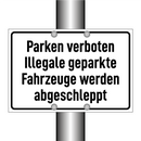 Parken verboten Illegale geparkte Fahrzeuge werden abgeschleppt