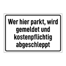 Wer hier parkt, wird gemeldet und kostenpflichtig abgeschleppt