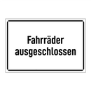 Fahrräder ausgeschlossen