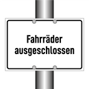 Fahrräder ausgeschlossen