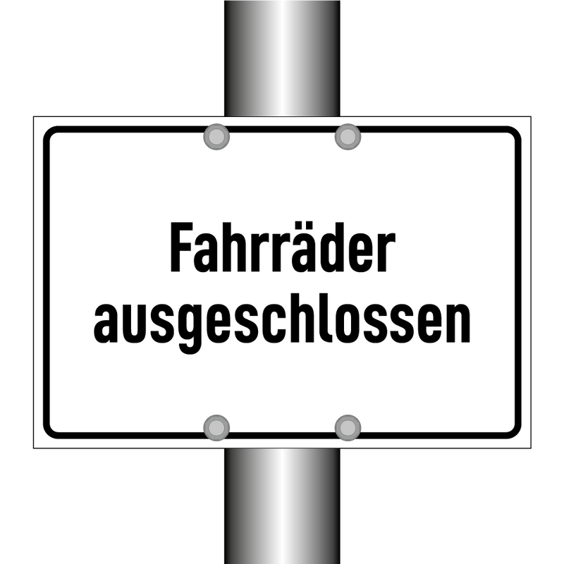Fahrräder ausgeschlossen