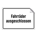 Fahrräder ausgeschlossen