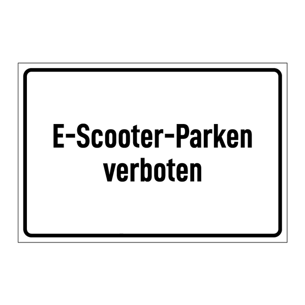 E-Scooter-Parken verboten