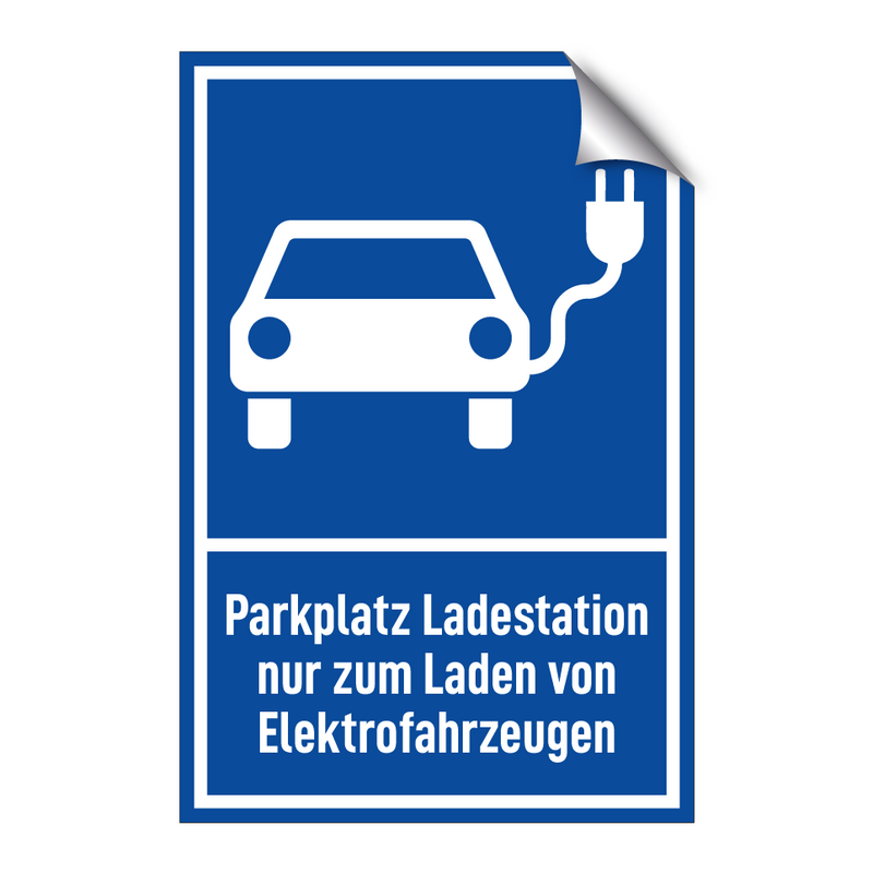 Parkplatz Ladestation nur zum Laden von Elektrofahrzeugen