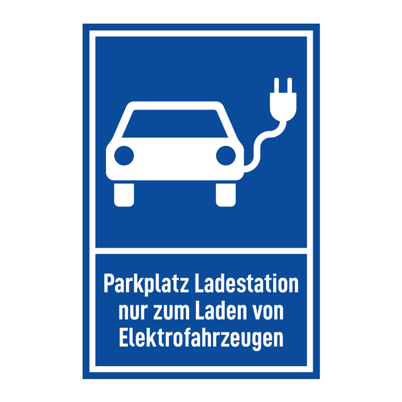 Parkplatz Ladestation nur zum Laden von Elektrofahrzeugen