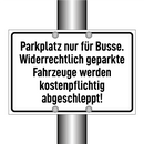 Parkplatz nur für Busse. Widerrechtlich geparkte Fahrzeuge werden kostenpflichtig abgeschleppt!