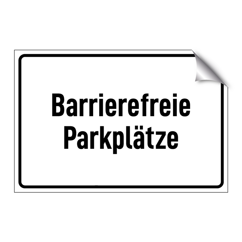 Barrierefreie Parkplätze