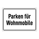 Parken für Wohnmobile