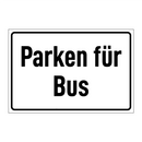Parken für Bus