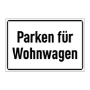 Parken für Wohnwagen