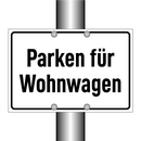 Parken für Wohnwagen