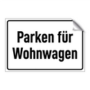 Parken für Wohnwagen