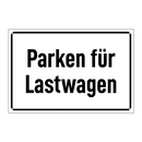 Parken für Lastwagen