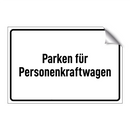Parken für Personenkraftwagen