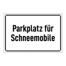 Parkplatz für Schneemobile
