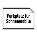 Parkplatz für Schneemobile