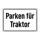 Parken für Traktor