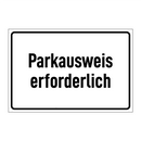 Parkausweis erforderlich