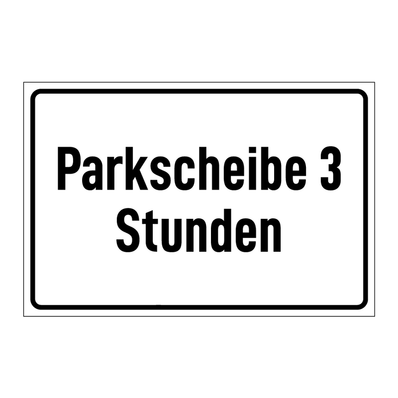 Parkscheibe 3 Stunden