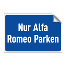 Nur Alfa Romeo Parken