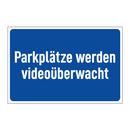 Parkplätze werden videoüberwacht