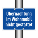 Übernachtung im Wohnmobil nicht gestattet