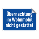 Übernachtung im Wohnmobil nicht gestattet