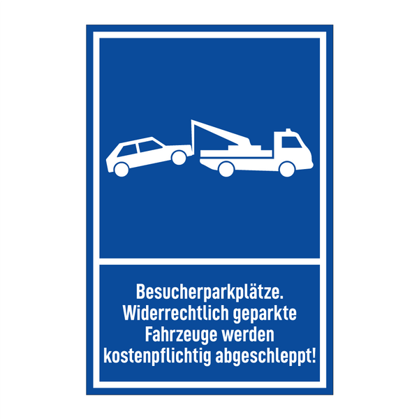 Besucherparkplätze. Widerrechtlich geparkte Fahrzeuge werden kostenpflichtig abgeschleppt!