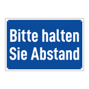 Bitte halten Sie Abstand